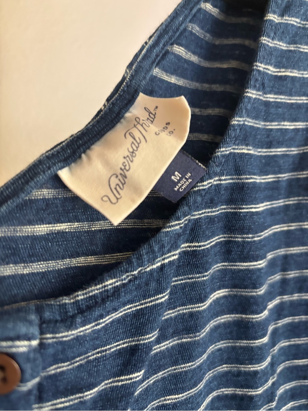 Universal Thread Striped Navy Button-Front Tank Top - Picture 4 of 12